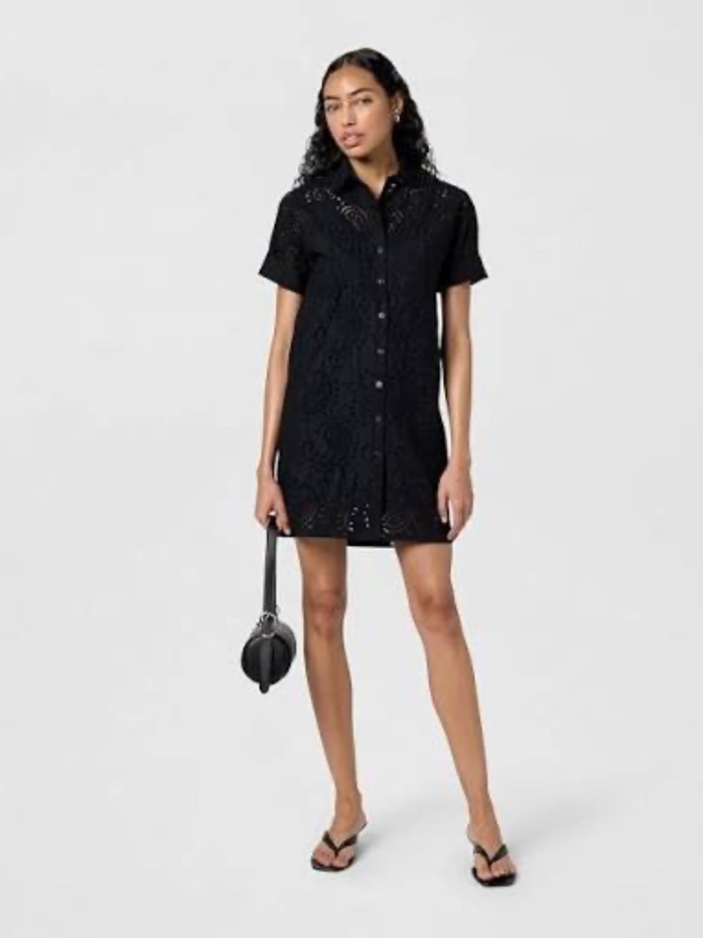 NWT Club Monaco Women's Eyelet Shirt Dress